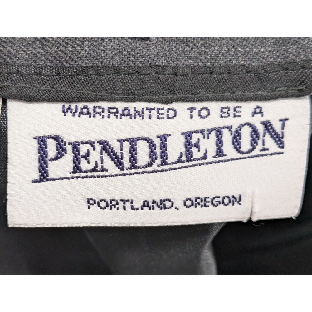 Pendleton Skirt Suit 12Charcoal Gray 98 Virgin Wool 2 Lycra Great Cond